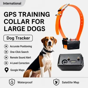Professional IP65 Waterproof 15h Battery Life Hunting Dog GPS Tracker 4G Bluetooth Track Playback Remote Sound Alert Electronic