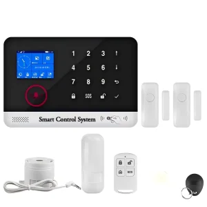 Professional WiFi GSM Wireless Security Alarm System 433MHz Home Burglar Alarm Kit PIR Detector Gas Leak Alarm with Siren