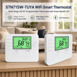 Programmable Multi Stage 2 Heat 2 Cool 24V Smart Alexa Thermostat WIFI