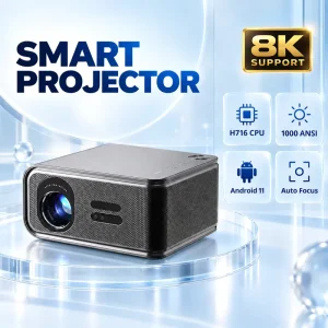 Projector 4k Android Smart Wifi with Speakers Native 1080P Ceiling Mounted Classroom Projector Presentation Equipments
