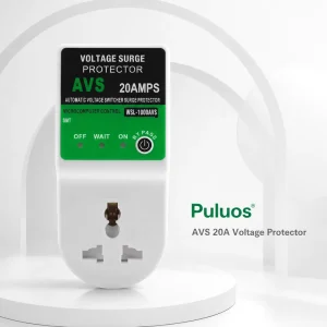 Puluos AVS Smart Appliance Voltage Protection Socket with Automatic Power Recovery Surge Guard and Multi Plug Design