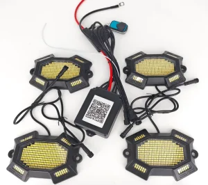 Pure White 324 LED Rock Lights High Density Matrix Underglow Exterior Lighting Kit Smart APP Remote Control Trucks 12V
