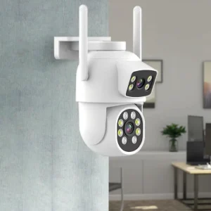 Push CMOS Sensor App Cloud Dual Lens Color Night Vision Security Alarm Ptz WiFi Wireless Camera