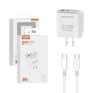 Q107 35W Portable Travel PD Mobile Phone Fast Charger Charging Cable for iphone Cargadores Para Celular Carga Rapida