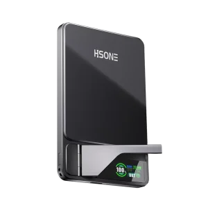 Q2.0 TFT Display 15W Fast Wireless Charging Power Bank, 5000mAh Portable Aluminum Alloy Magnetic Battery Pack, Ultra-Mini