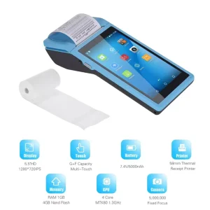 Q2i Handheld Android Mini POS Thermal Printer with Bluetooth & USB for Retail Store