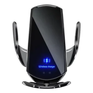 Q3 15W Portable Wireless Charger, Automatic Phone Holder, USB Fast-Charging Car Charger Mount for iPhone and Samsung