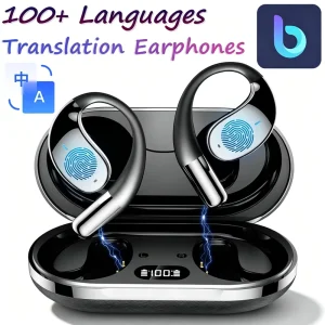 Q39 Ear Hook Sports Wireless Earphones AI Translation Headphones Can Translate in Real Time Suitable for Travel and Study