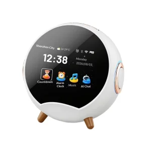 Q8 AI Smart Speaker Touch Screen BT Audio Desktop Alarm Clock Music Player Student Companion Home Audio Player