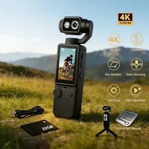 Q8 Handheld Action Camera Ultra HD Auto Recording Camera Portable Pocket Camcorder for Outdoor Sports Cameras