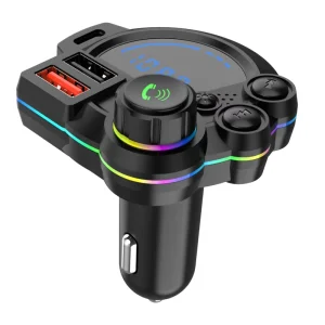 Wireless QC3.0 PD20W Fast-Charging Type-C Car MP3 FM Player with 5.0 OTP/OVP Protection