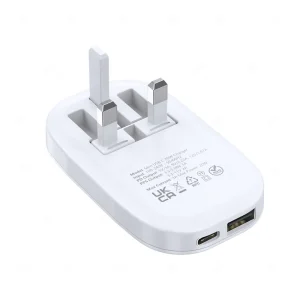 QC+PD Dual Port (A+C) 30W Slim Travel Charger Foldable Plug for Iphone ipad
