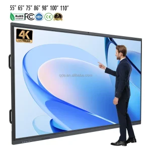 QDE 75inch Smart Interactive Flat Panel Display with Wireless Screen Sharing for Higher Education Lecture Halls