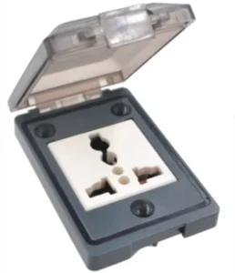 QITAII QH420 1A PC Material Panel Waterproof Box IP54 Smart Power 20A RJ45 European Plug Socket Outlet Control Enclosure