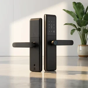 QLEUNG S851Smart Fingerprint Door Lock Tuya Wi Fi Access Card Key Intelligent Digital Lock for Wood Steel Office Apartment