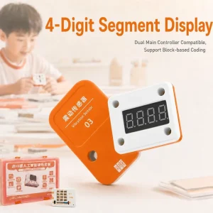 QMY S17 AI Machine Learning STEM Education Kit ESP32 Programmable Smart Blocks Robot Toy Voice Control Kids Coding Classroom