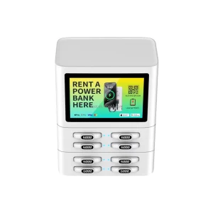 QR 8slots Scan Code Mobile Power Charging Station with Screen Self service Vending Machine