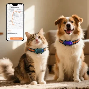 Qcool Animals Gps Tracking Device IP67 Waterproof Long Standby Smart Real Time Location Run Away Guard Pets Gps tracker 4g