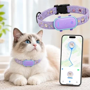 Qcool Find Pet Remote Power Off Device Sharing Multiple Positioning Modes White Label Bulk Supply Glow Light Dog GPS Tracker