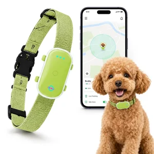 Qcool Geo Fence Pet Route History Step Counter Easy Use IP67 Waterproof Sleep Monitoring 4G LTE GPS Real Time Smart Pet Tracker