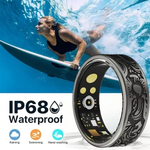 R16 Smart Ring Heart Rate Blood Oxygen Sleep Tracking Step Counting Multi-Sport Mode Photo-Shooting Long Battery Life Dual OS