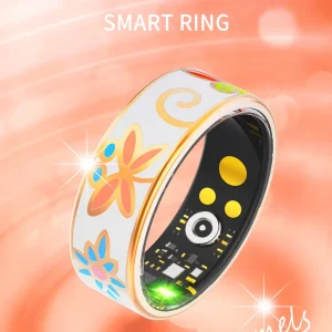 R18 Fashion Smart Ring Ceramic Stainless Steel Sleep Tracker IP68 NFC Health Monitoring Fitness Modes App Control Remote Control