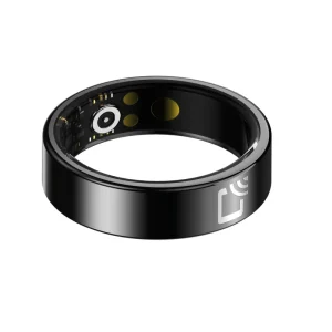 R20 Smart Ring Health Monitor Heart Rate Sport Fitness Tracker Black Smartring for Men Women