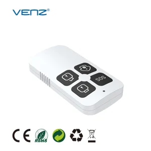 R7054 V2 ZigBee3.0 Battery Powered Waterproof Keyfob Remote Control for Tuya Devices with Customizable Buttons Home & Garage Use