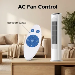 RCT4007 Metal IR Remote Control with Rolling Code & Fixed Code for Fan/Light/AC-20m Range