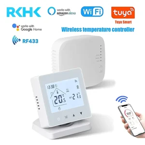 RF433 Wireless Gas Boiler Thermostat Tuya Smart Wifi Room Thermostat for Heating 3A