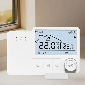 RF868 Modern Wireless Smart Thermostat with Multiple Control Methods for Indoor Use in Hotels Apartments Easy Installation WiFi