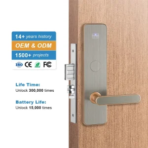 RFID Smart Card Keyless Lock Hotel Door Lock Electronic Hotel Room Door Lock with Free Software System