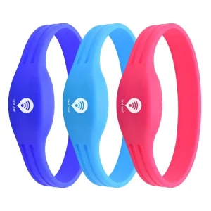 RFID Waterproof Adjustable NFC Smart Wristband QY F418 for 213 for 215 Ntag216 Silicone Bracelet Custom Logo Fashion Event Use
