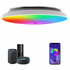 RGB 2700 6500K Smart Ceiling Tuya WIFI Dual Mode 5 Way PC LED AC220V 24W Compatible Smart Life APP Alexa Voice Google Assistant