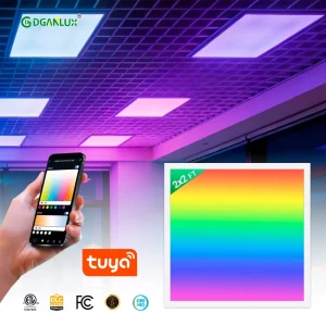 RGB CCT Modern LED Ceiling Light Smart APP Tuya Control Panel Lights for Living Bedroom Dimmable with WiFi Switch Mode