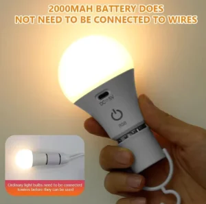 RGB LED Remote-Controlled Smart Rechargeable Dimmable Light Bulb