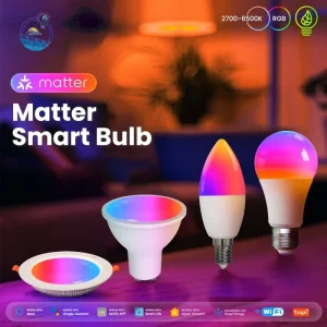 RGB Color-Changing Dimmable LED Bulb A65 with E27 Base, Smart Color Lighting for Indoor Home Decoration