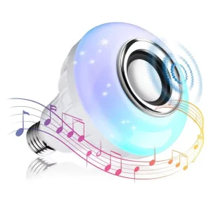 RGB Wireless AC 100–240V 1200-Lumen E27 Music Bluetooth Speaker LED Color Smart Bulb
