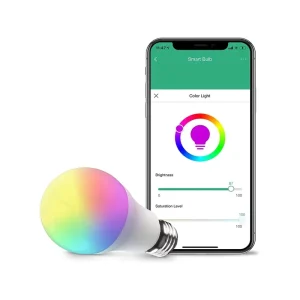 Smart LED Wireless Light Bulb, RGB Multicolor Dimmable LED Bulb, A19 E26 10W, Works with Alexa, Google Home, Siri, and IFTTT