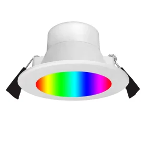Smart Wireless Zigbee Dimmable RGBCW LED Downlight for Hotels and Restaurants, Voice-Controlled, Compatible with Alexa and Google Home