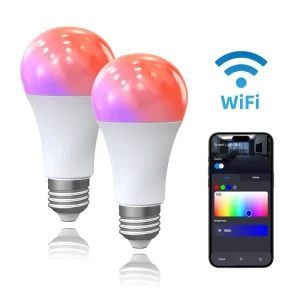 Dongfang RGBCW Color Smart Bulb Alexa WiFi Smart LED Light, Controllable via App and Google Home Kit, for Indoor Use