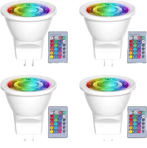 RGBCW Smart MR16 127V AC GU5.3/GU10 WiFi 5W LED Bulb with Remote-Controlled Warm White Light, for Indoor Use (US Market)