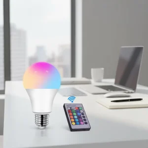 RGBW Smart LED Bulb A60/A65/A70/A80 with Remote Control, B22/E27/E26 Bases, 3W/5W/9W/10W/15W, CE RoHS