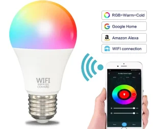 Wholesale RGBWW Smart LED Bulb, Tuya Remote Control, Alexei Wireless Smart Home Lamp, 9W E27 Para LED Bomb Bulb, Wireless Smart LED Bulb