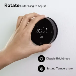 RKHK RF433 WiFi Boiler Thermostat Dual Backlight Voice Control Alexa Google Battery Powered Anti Freeze Floor Heating