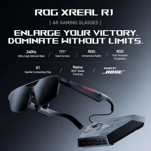 ROG XREAL R1 Smart AR Glasses 240Hz High Refresh Rate Compatible Entire ROG Ecosystem 171 Inch Gaming Mega Screen Not VRAI