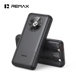 RPP-38 20000mAh Power Bank 22.5W Fast Charging External Battery Built in Dual Cables Portable Charger with LED Display