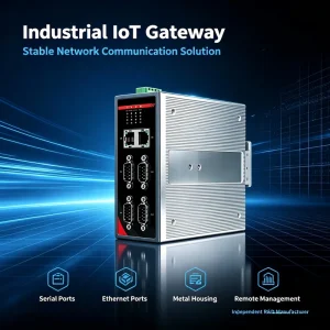 RS232/485 to Ethernet Modbus Gateway, DIN-Rail, TCP/RTU Converter, Wireless Industrial IoT, for Smart Factory & Industry 4.0