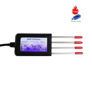 RS485 4-20mA Soil Moisture Temperature NPK Sensor Lora Lorawan Wifi 4g MQTT JSON for Automatic Drip Irrigation System