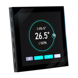 RS485 Modbus Colorful Mirror Touch Screen Ceiling Capillary Radiation A C Anti Condensation Cold Room Dew Point Thermostat